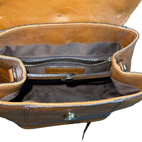 Divina Firenze Womens Backpack Crossbody Brown Leather Purse Italy - Picture 8 of 9